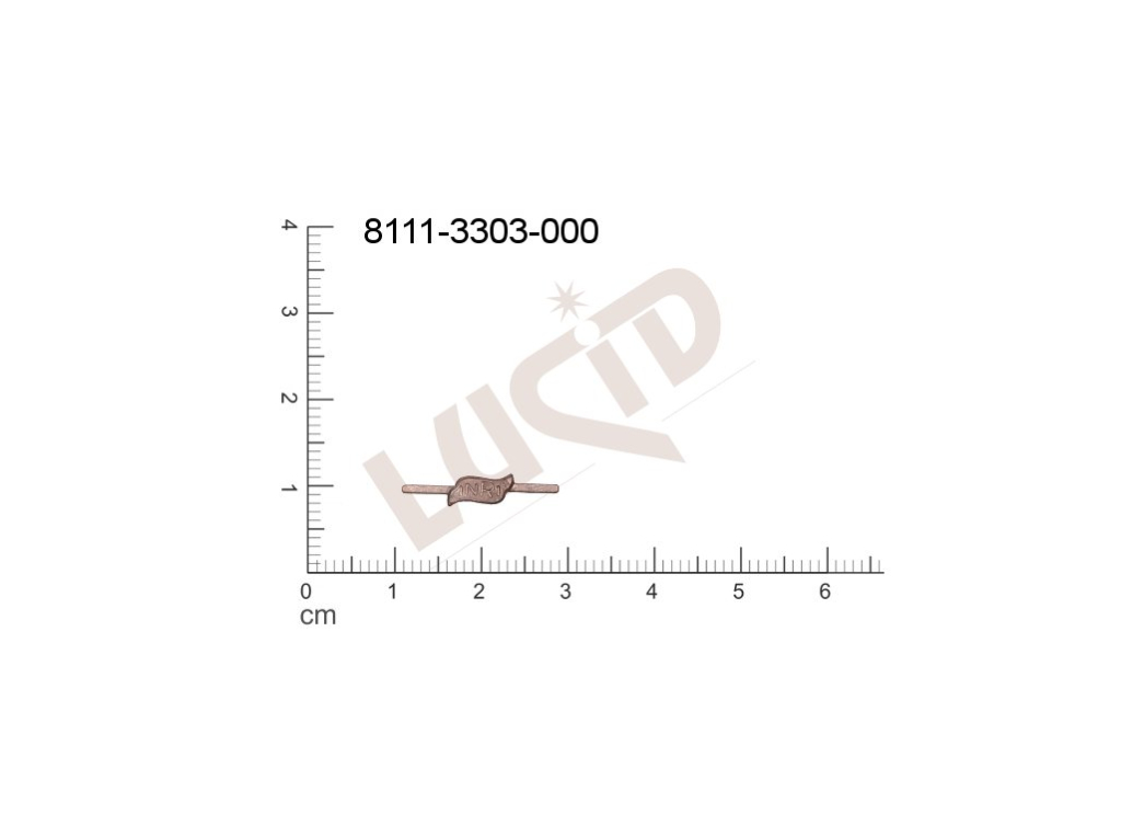 fancy shape other other without loops / attaching holes 19.0x3.0mm