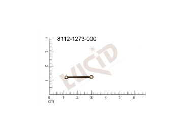 Svěšovací díl/tyčinka s 2-ma očky 21.0x2.0mm