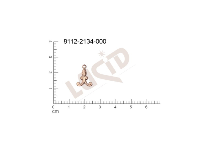 fancy shape other with 1 loop / attaching hole 15.0x10.0mm