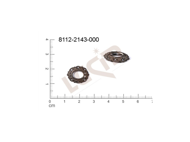 Tvarový výlisek oválné bez oček (svěšovacích dírek) 14.0x11.0mm