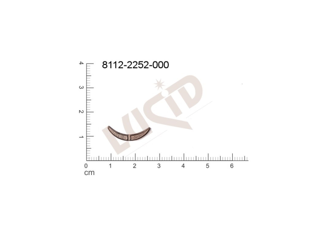 fancy shape halfmoons other without loops / attaching holes 18.0x6.0mm