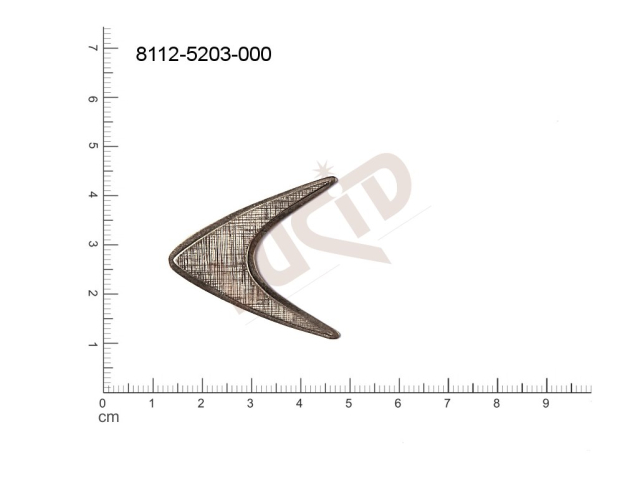 fancy shape other without loops / attaching holes 40.0x33.0mm