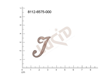 Plochý výsek písmena ostatní bez oček (svěšovacích dírek) 30.0x14.0mm
