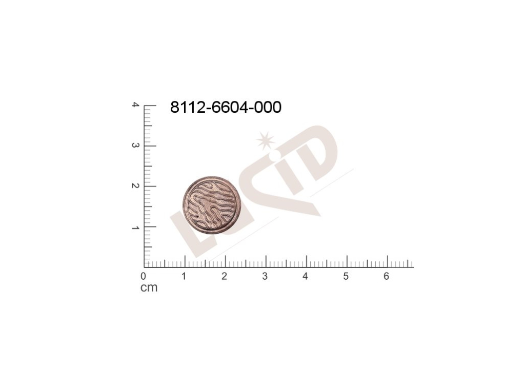 Tvarový výlisek kulatý bez oček (svěšovacích dírek) 15.0mm