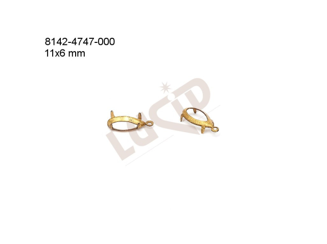 Kotlík, hruška, kámen 11.0x6.0mm, šanelový, bez dna, s krapnami, s očkem