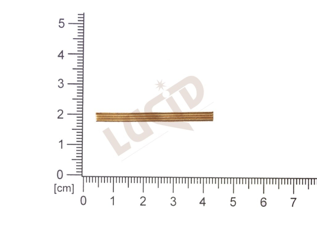 Decorative brass metal banding, 4 mm, full