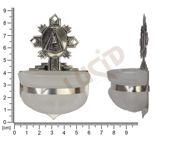 Kropenka Rokoko, nikl, ražený motiv Magna Mater Austria z Mariazell, kelímek pískovaný