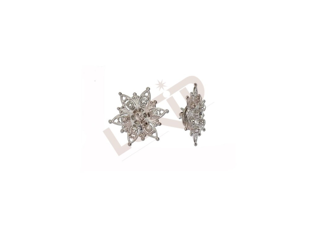Brooch snow flake - rhodium