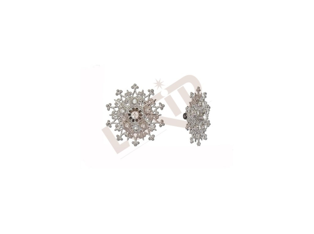 Brooch snow flake II - rhodium