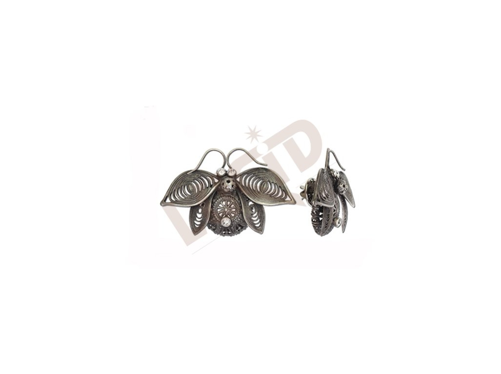 Brooch butterfly I - antique silver