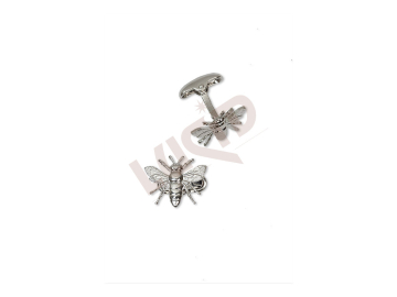 Cufflinks Honey bee, set - rhodium