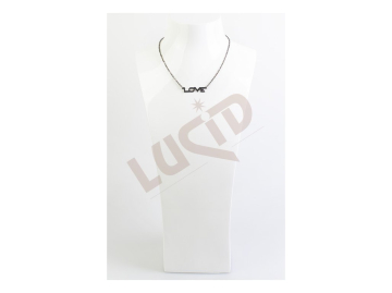 Pendant LOVE with chain - palladium