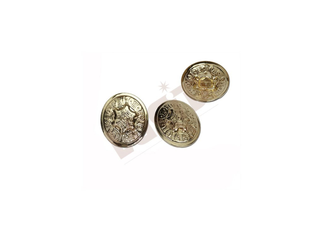 Button Sheriff - polished brass
