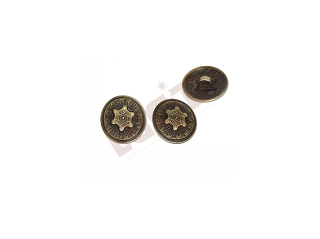 Button Sheriff - antique brass