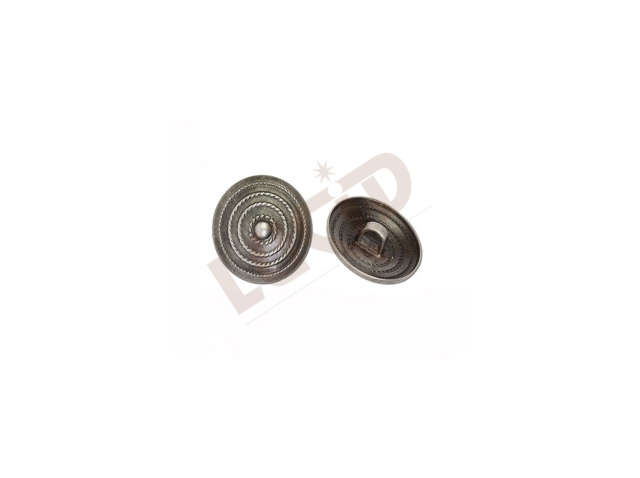 Button Shield - antique silver