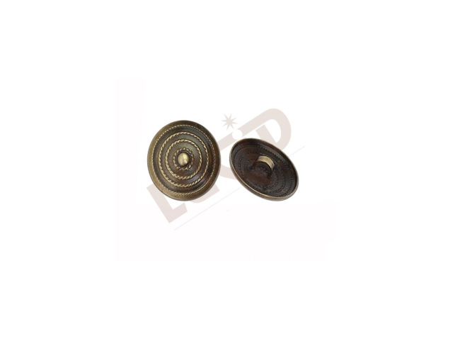 Button Shield - antique brass