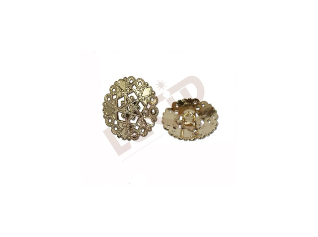 Button decorative II - polished brass