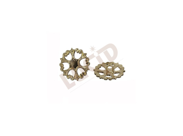 Button decorative III - polished brass