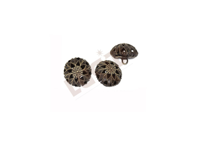 Button Filigree II - antique brass
