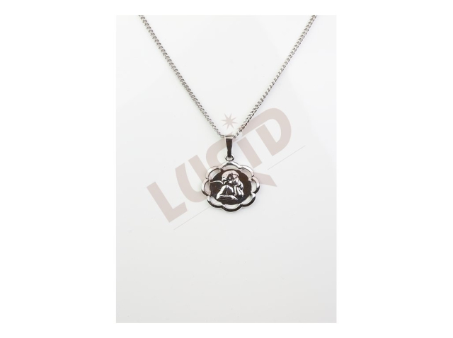 Přívěsek andělíček s řetízkem - rhodium