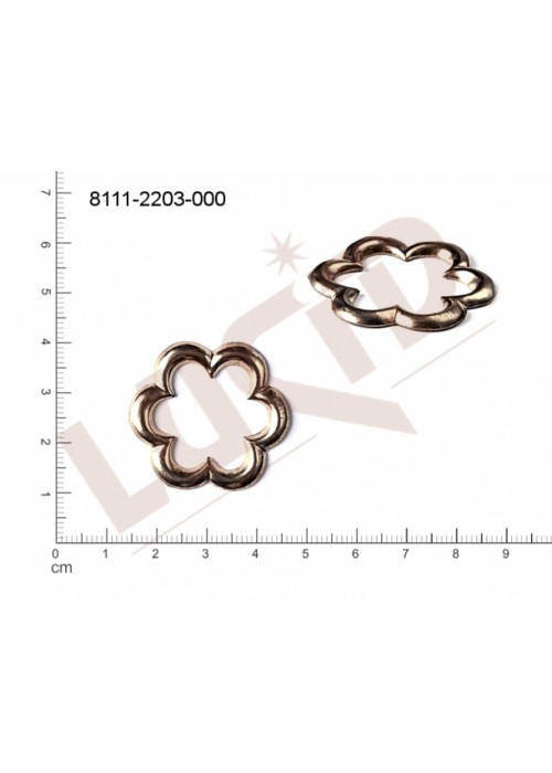 Tvarový výlisek rostlinné motivy, bez oček (svěšovacích dírek) 32.0mm Tvarový výlisek rostlinné motivy, bez oček (svěšovacích dírek) 32.0mm