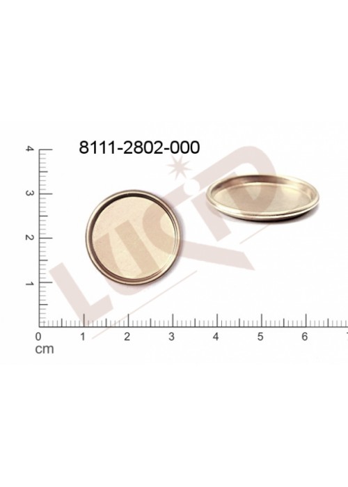 Tvarový výlisek misky, bez oček (svěšovacích dírek) 20.0mm Tvarový výlisek misky, bez oček (svěšovacích dírek) 20.0mm