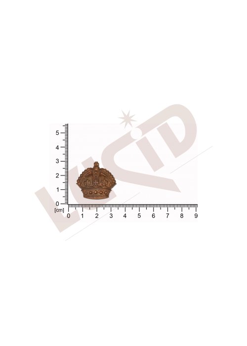 Tvarový výlisek koruna, bez očka (svěšovací dírky) 25,5x27 mm