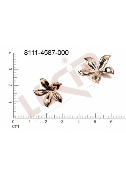 Tvarový výlisek rostlinné motivy kytky, květinové motivy bez oček (svěšovacích dírek) 19.0mm
