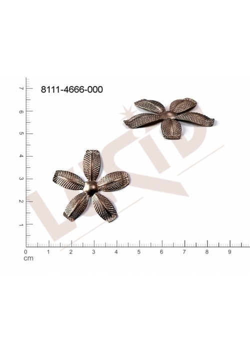 Tvarový výlisek rostlinné motivy kytky, květinové motivy bez oček (svěšovacích dírek) 33.0mm