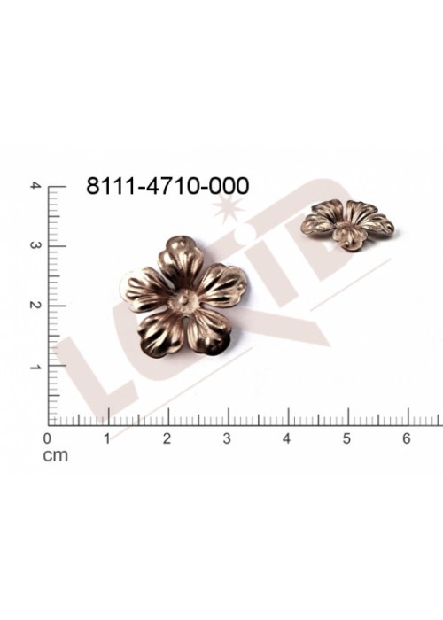 Tvarový výlisek rostlinné motivy kytky, květinové motivy bez oček (svěšovacích dírek) 20.0mm Tvarový výlisek rostlinné motivy kytky, květinové motivy bez oček (svěšovacích dírek) 20.0mm