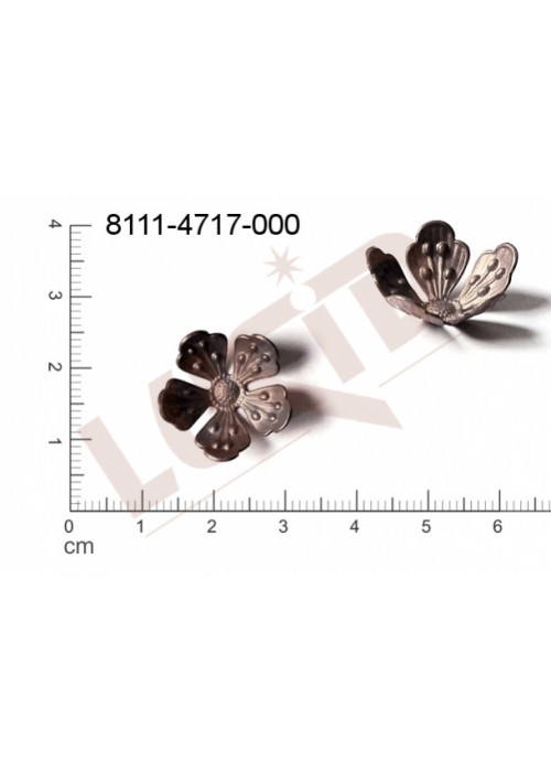 Tvarový výlisek rostlinné motivy kytky, květinové motivy bez oček (svěšovacích dírek) 18.0mm