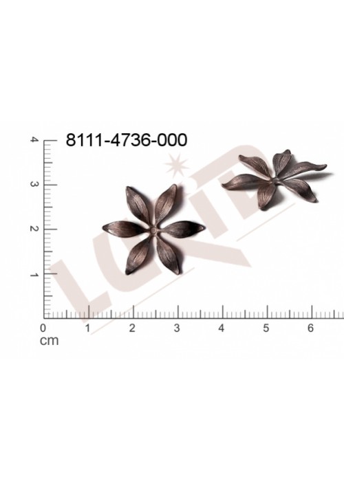 Tvarový výlisek rostlinné motivy kytky, květinové motivy bez oček (svěšovacích dírek) 22.0mm