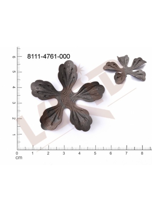 Tvarový výlisek rostlinné motivy kytky, květinové motivy bez oček  44.0mm