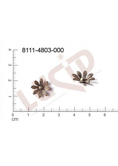 Tvarový výlisek rostlinné motivy kytky, květinové motivy bez oček (svěšovacích dírek) 12.0mm