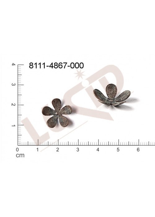 Tvarový výlisek rostlinné motivy kytky, květinové motivy bez oček (svěšovacích dírek) 15.0mm