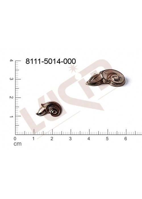 Tvarový výlisek bez oček (svěšovacích dírek) 14.0x9.0mm Tvarový výlisek bez oček (svěšovacích dírek) 14.0x9.0mm