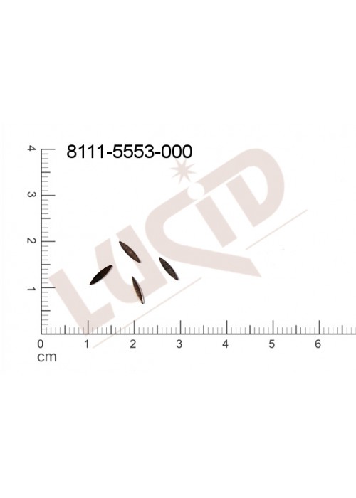 Plochý výsek bez oček (svěšovacích dírek) 6.5x2.0mm