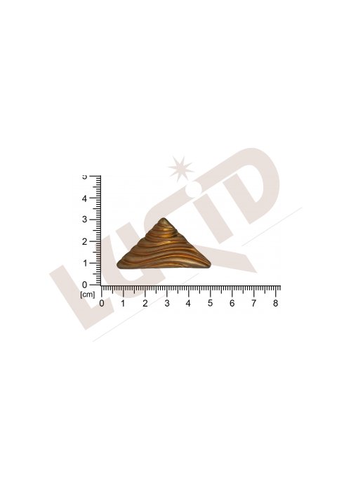 Tvarový výlisek trojúhelník bez oček (svěšovacích dírek) 42.0x23.0mm