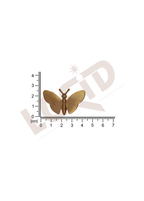 Tvarový výlisek zvířata motýli bez oček (svěšovacích dírek) 39.0x24.0mm