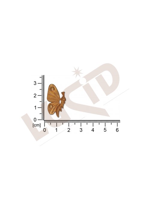 Tvarový výlisek zvířata motýli bez oček (svěšovacích dírek) 23.0x15.0mm