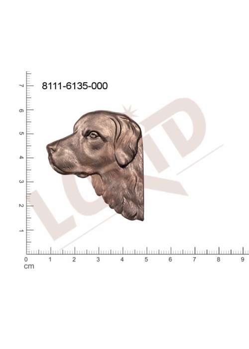 Tvarový výlisek zvířata pes bez oček (svěšovacích dírek) 49.0x41.0mm