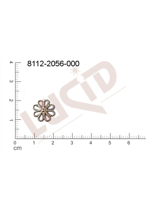 Tvarový výlisek rostlinné motivy kytky, květinové motivy bez oček (svěšovacích dírek) 12.0mm