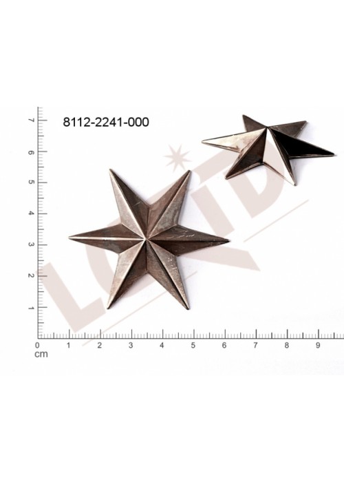Tvarový výlisek hvězda bez oček (svěšovacích dírek) 50.0x50.0mm