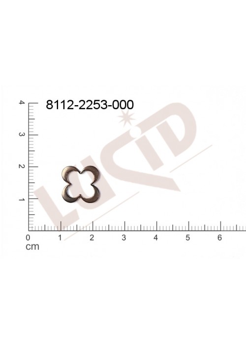 Tvarový výlisek rostlinné motivy kytky, květinové motivy bez oček (svěšovacích dírek) 10.0x10.0mm