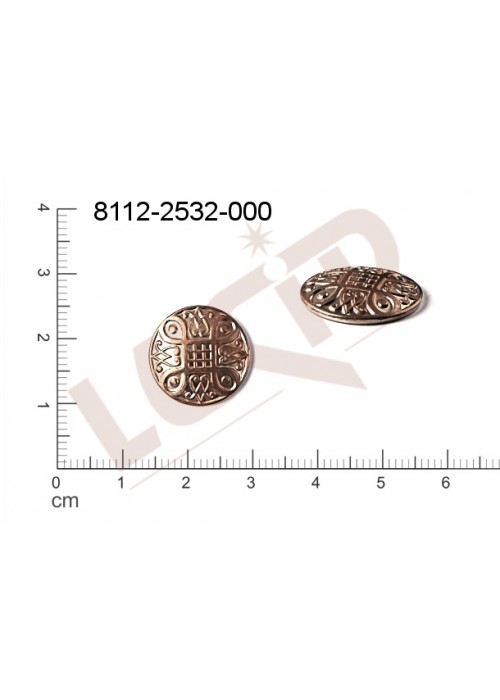 Tvarový výlisek kulatý bez oček (svěšovacích dírek) 15.0mm Tvarový výlisek kulatý bez oček (svěšovacích dírek) 15.0mm