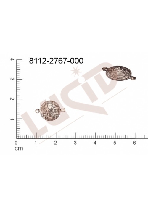 Tvarový výlisek kulatý s 2-ma očky (svěšovacími dírkami) 16.0x10.0mm Tvarový výlisek kulatý s 2-ma očky (svěšovacími dírkami) 16.0x10.0mm