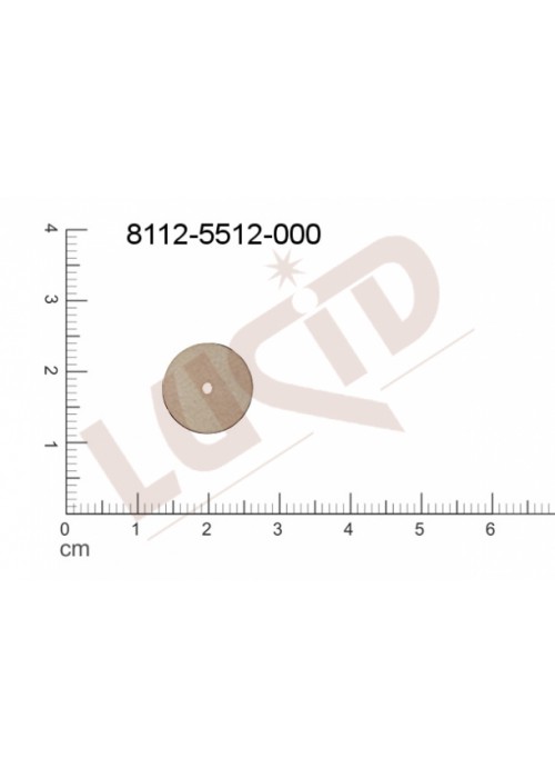 Plochý výsek kulatý bez oček (svěšovacích dírek) 13.1mm