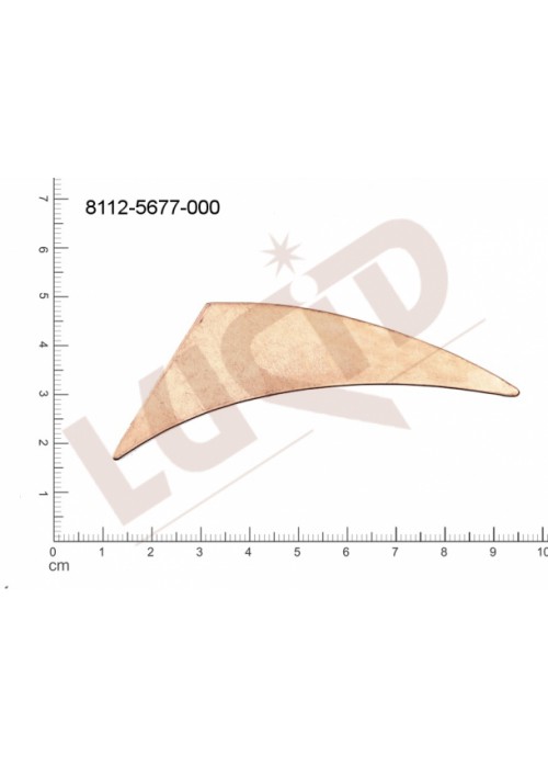 Plochý výsek bez oček (svěšovacích dírek) 85.0x36.0mm