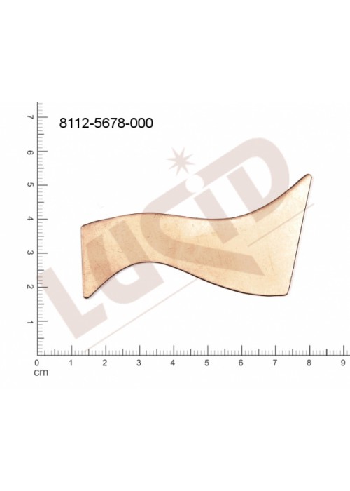 Plochý výsek bez oček (svěšovacích dírek) 68.0x37.0mm