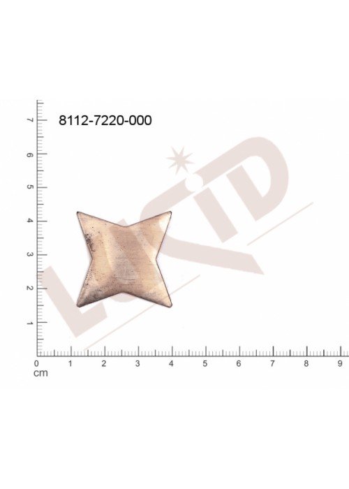Tvarový výlisek hvězda bez oček (svěšovacích dírek) 29.0x29.0mm